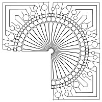 strip circle block 003 3 qtrs